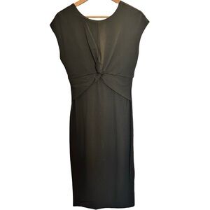 Express Tie Front Olive Greed Midi Drew